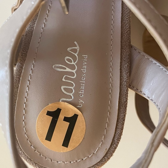 Suede Blush Platform Sandals Size 11 - Picture 5 of 8